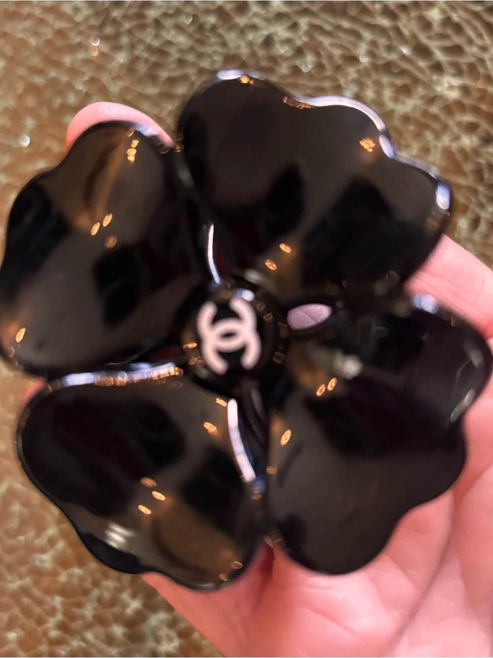 Black and white  Flower Hair Clip